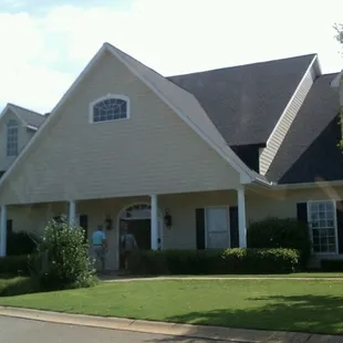 the front of the building