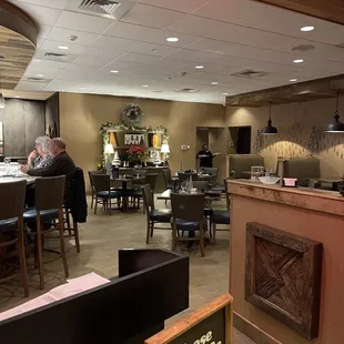 View into the restaurant and bar