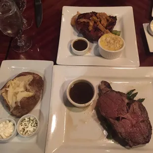 Prime Rib and A juicy Ribeye Steak