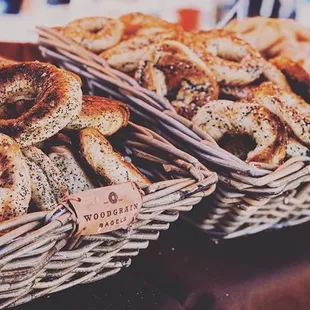 a variety of bagels