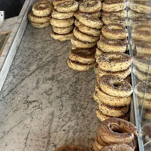 Freshly baked bagels