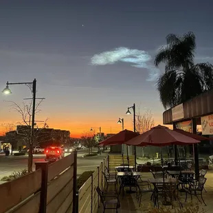 outside