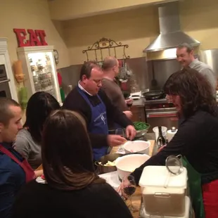 Cooking with my team