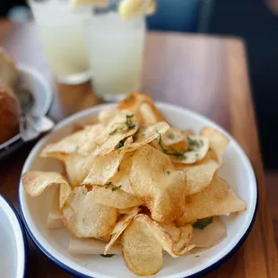 Fresh made potato chips