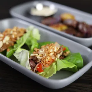 Lettuce Wraps- Crisp Pork | Pickled Papaya | Peanut