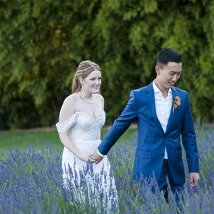 The lavender fields make for the most amazing photos. My photographer told me she&apos;d never shot a more romantic wedding.