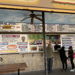 Menu / Front of restaurant.