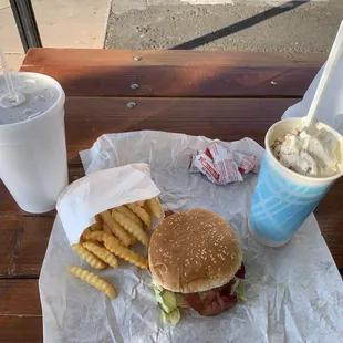 Bacon Cheeseburger Combo + Reese&apos;s Cup Cyclone.