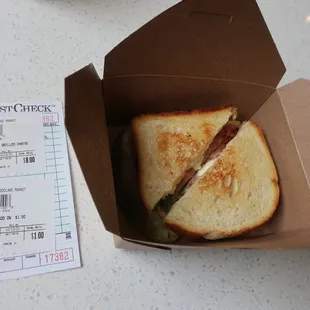A nice grilled cheese with ham sandwich for $9 here.