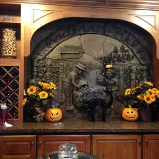 a carving of a man and a woman