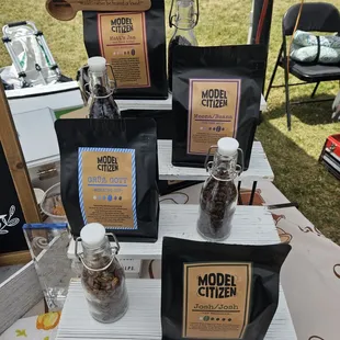 a variety of coffees