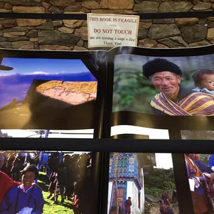 Beautiful giant book upstairs.