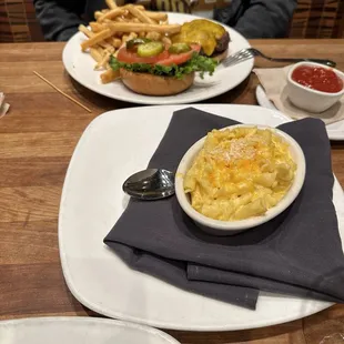 Burger and Mac-n-cheese