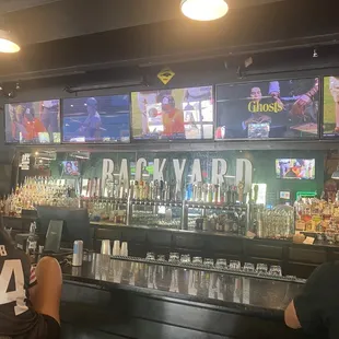 a man sitting at a bar