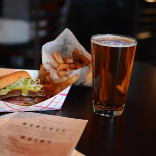 Can&apos;t forget about the food! Preston&apos;s Burgers double is only made better with beer!
