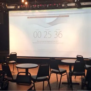 A great private room with a big screen!