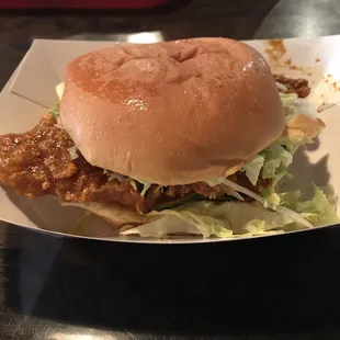 Hot chicken sandwich