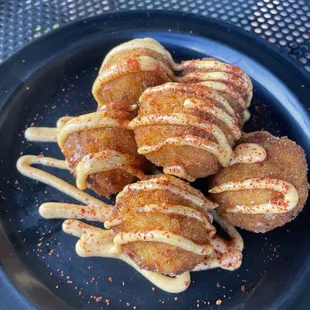 Fireballs - fried mac n cheese balls. Yum!