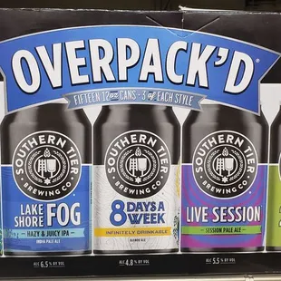 a variety of beverages