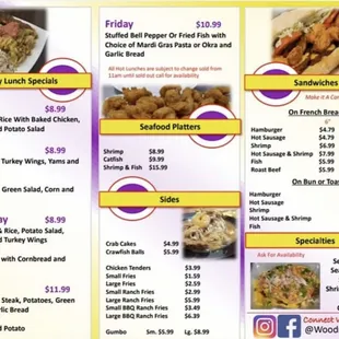 Our menu!