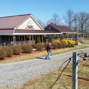 The guest building.