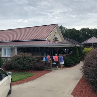 outside
