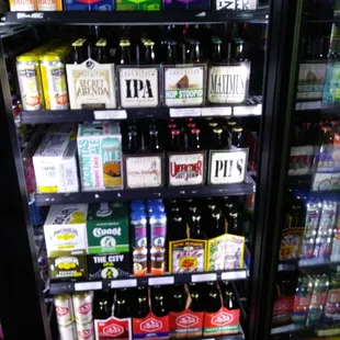 a refrigerator full of beer