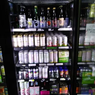a refrigerator full of beer