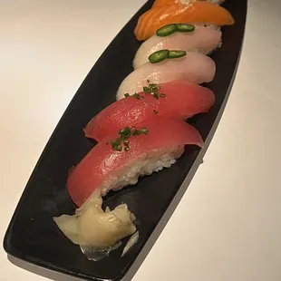 Nigiri Plate: salmon, tuna &amp; hiramasa