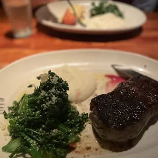 New York strip &amp; Pan roasted Salmon