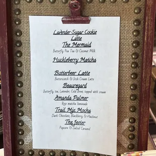 Summer/seasonal specials