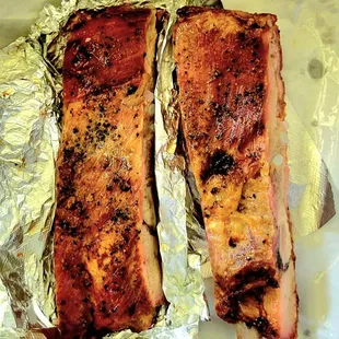 Ribs that were part 1 of 2 different meats.  The pieces were huge and delicious!