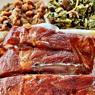 We highly recommend their delicious ribs, beans and collard greens. #Supportlocal @ #WoodpeckersBackyardBBQ