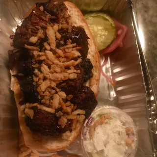 Burnt Ends Po-Boy Sandwich