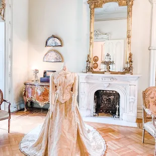 Wedding belles exhibit in ballroom