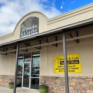 the front of the building