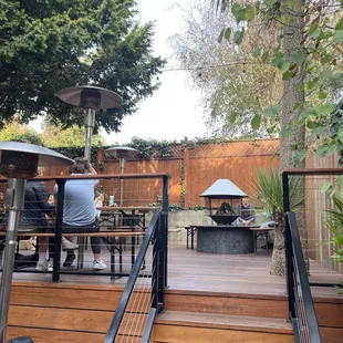 Upper patio with fire pit