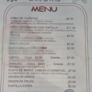 Menu... they didn't have a new one yet but I'll keep asking until they do!
