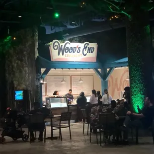 people sitting at tables