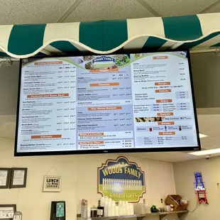 Menu Board!
