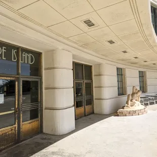 the entrance to the building