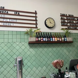 Beer menu