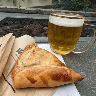 Mushroom Empanada and a Pilsner