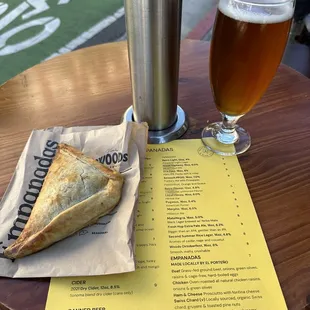 Marzen Beer on tap and delightful Mushroom Empanada. I liked the Chard Empanada more than this one though.