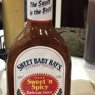 No homemade BBQ sauce here - just the bottled stuff