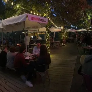 The outdoor patio...