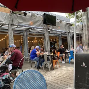 Outdoor seating area in their "courtyard".