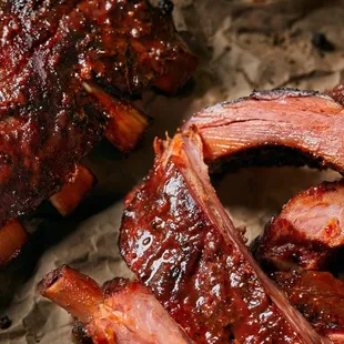 ribs on a piece of paper