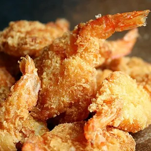 a pile of fried shrimp