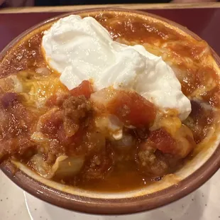 Bowl of Homemade Chili